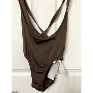 Adidas Brown Air Ready Swim Suit Size S